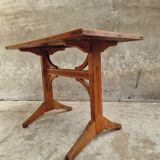 Antique bistro table beech side table or work table