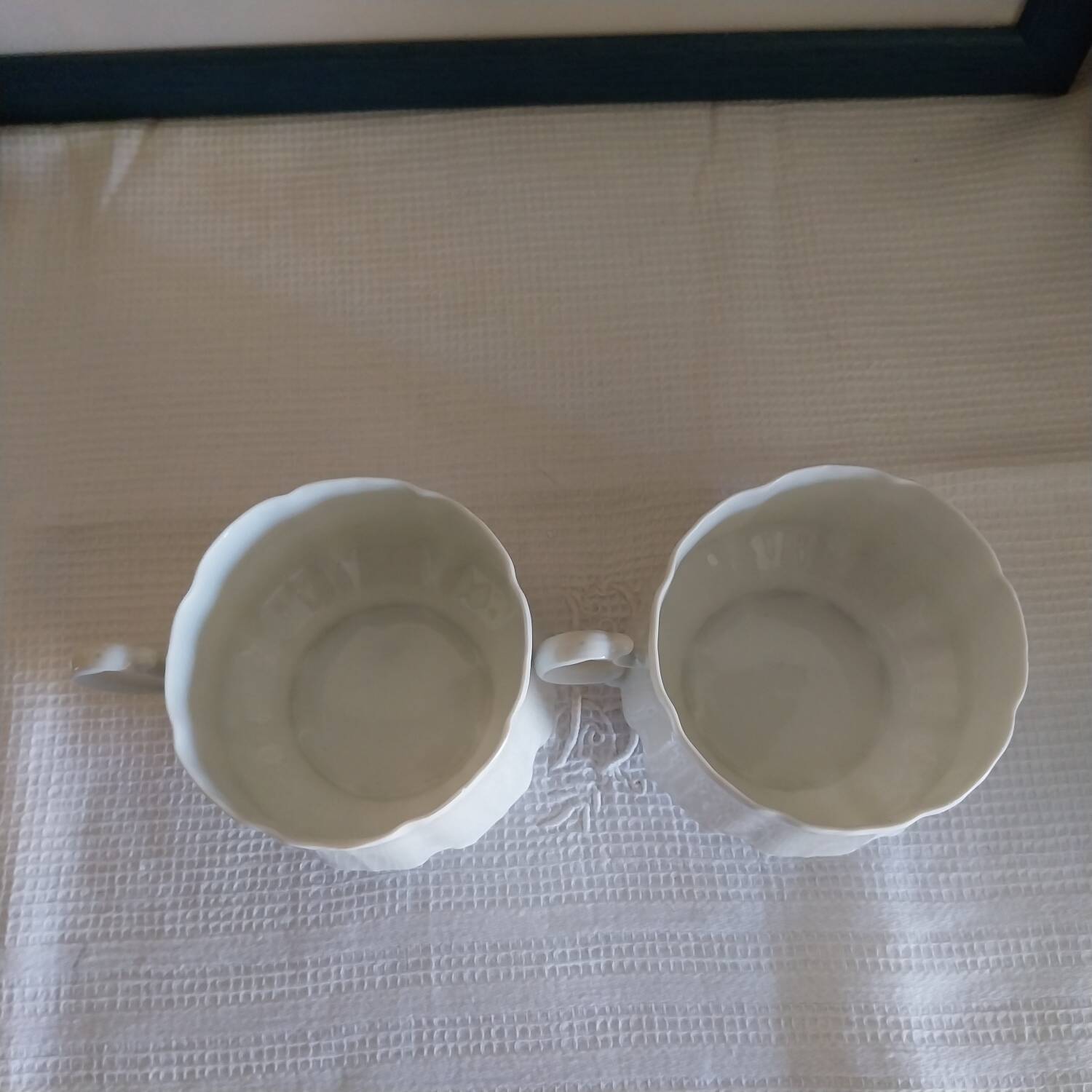 Antique white porcelain Art Nouveau cups