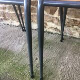 4 vintage school chairs, compass legs