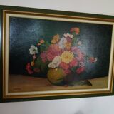 Magnifique tableau - nature morte bouquet de Henri Jacques Delpy