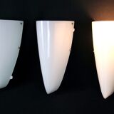 Appliques murano blanches fabriquées à la main à la fin du 20ème siècle par jeannol cerulli pour veart artemi