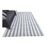 İndigo blue Beige Kilim Rug  190x290 cm, Scandinavian Stile Kilim Rug