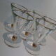 Set of 6 glasses of gold fillet bistro