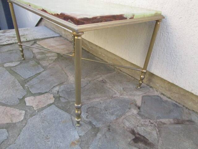 Hollywood Regency side table, marble top