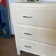 Vintage chest of drawers restored in white painted wood