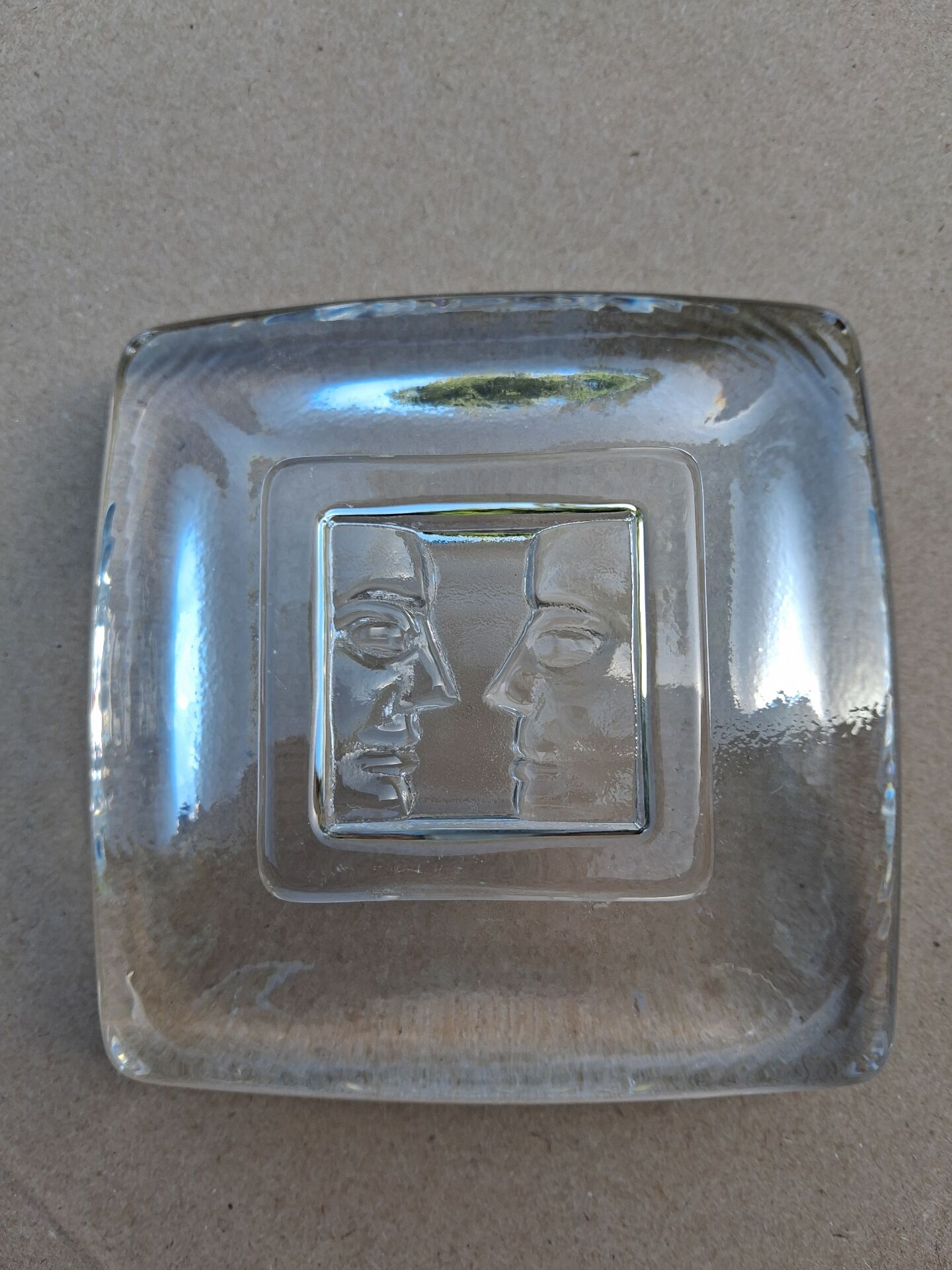 Ashtray art glass, Bertil Vallien for Kosta Boda