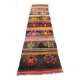 Old Turkish narrow kilim runner 263x62 cm shabby chic, vintage kelim 2494