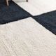 Tapis blanc-noir fait main traditionnel 250cmx150cm