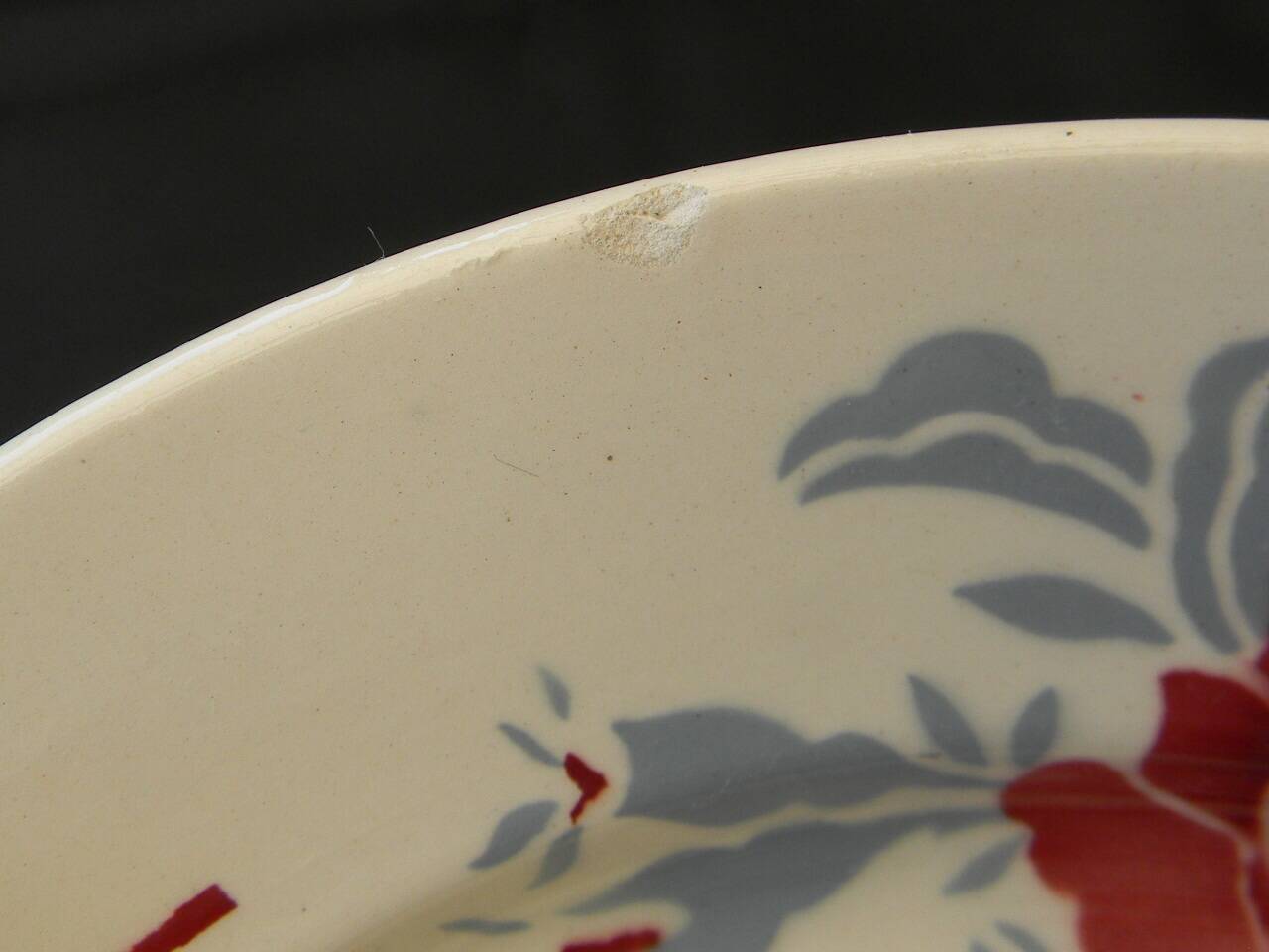 5 flat plates in earthenware from BADONVILLER. Strasbourg model.