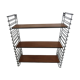 Flexible String shelf, wood and metal 50/60