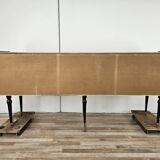 Mid-century 1960s mahogany sideboard with glass top