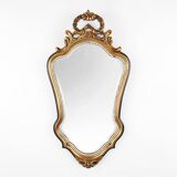 20th Century Baroque style mirror in carved and gilded wood, Belgium