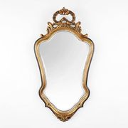 20th Century Baroque style mirror in carved and gilded wood, Belgium