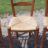 6 antique mulched chairs