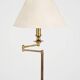 1980s patinated brass reading lamp