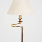 1980s patinated brass reading lamp