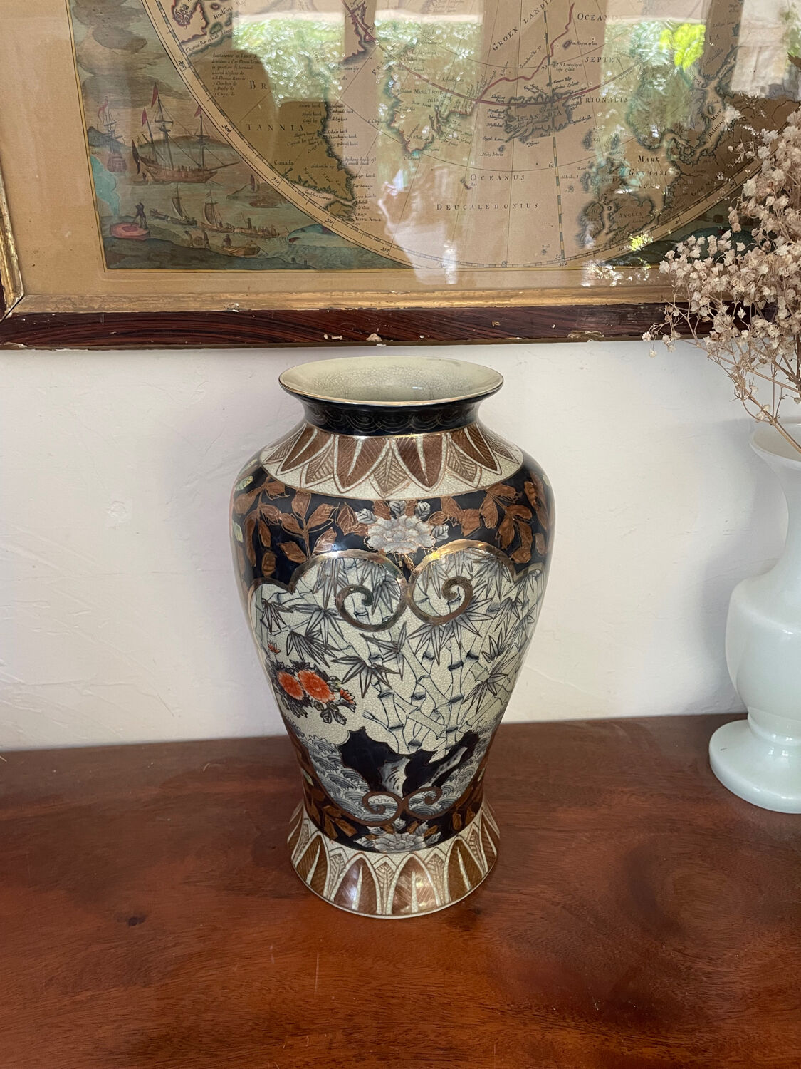Paire de vases émail craquelé