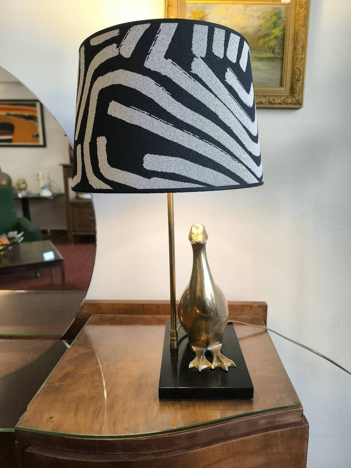 Brass duck lamp circa 1980