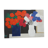 Painting stylized flowers