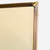 Old beveled mirror brass frame 74x50cm