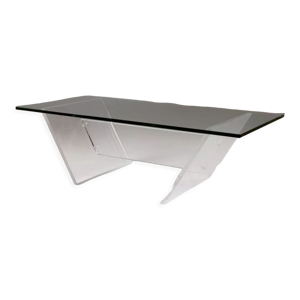 table basse en plexiglas