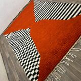Handmade Moroccan rug, natural wool, 3x2 m.