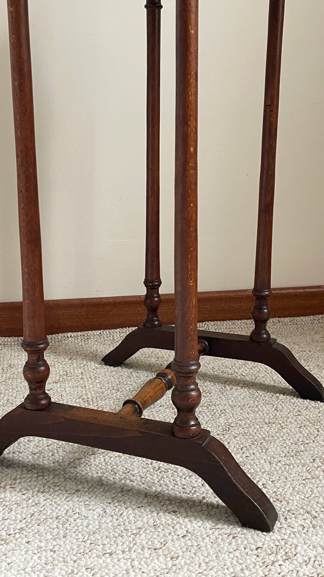 NIGHTSTAND Antique Turned Wood