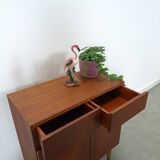 Teak fineer kastje met lades, nr. 2