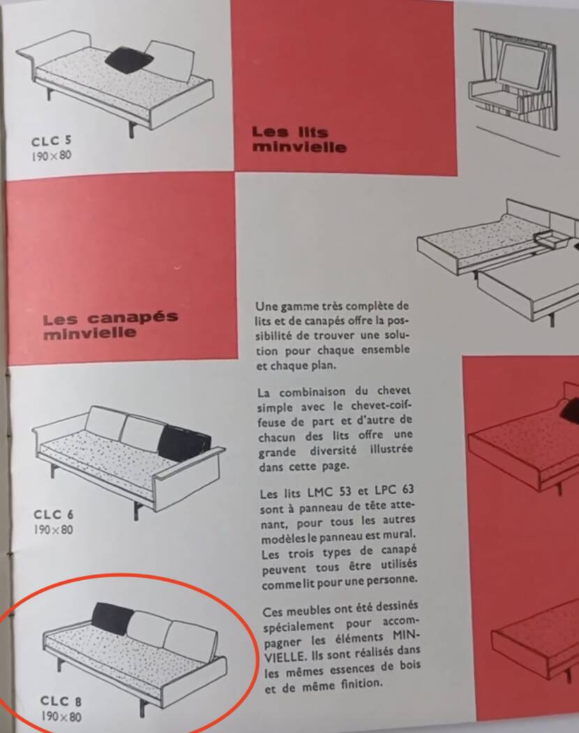 Daybed LC8 A.R.P. Pierre Guariche 1955