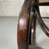 Rocking chair Chair in wood and Cannage from the 70s