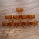 Lot of 10 Luminarc 70's dark amber champagne glasses