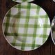 A set of 4 green Scottish soup plates Moulin des Loups Vintage