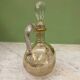 19th-century antique liqueur decanter (DLG Baccarat) cut crystal with bird decoration.