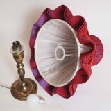 Brass lamp and silk lampshade