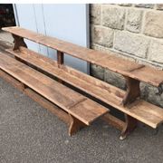 Ancien banc de gym en chêne massif Barbou sports paris