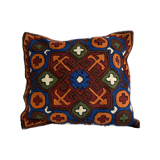 Housse de coussin ethnique  en laine brodé à la main 40x40 cm