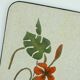 Mid century ceramic and plaster wall tile floral decor leaves and blossoms 1950s wgp