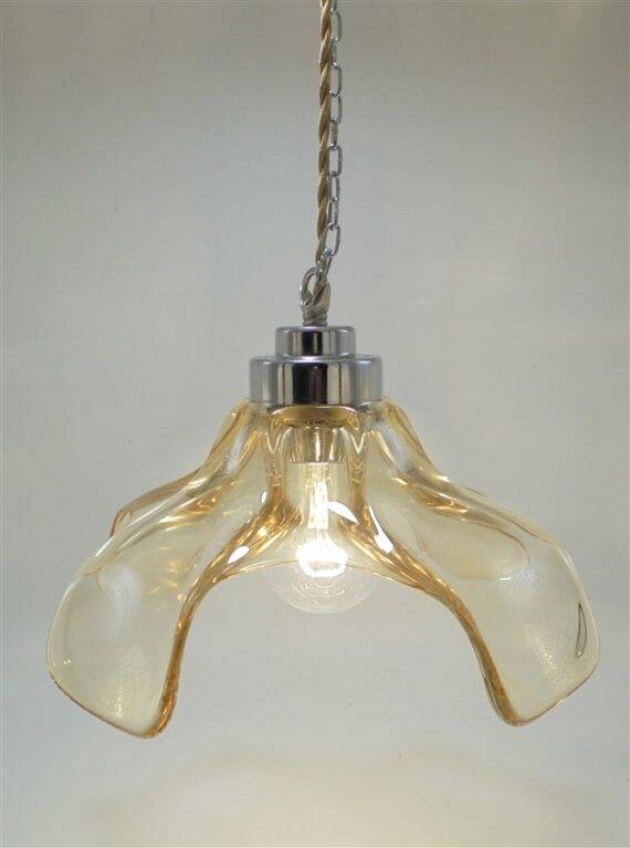 Gold glass pendant light