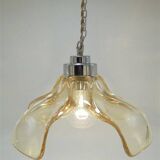 Gold glass pendant light