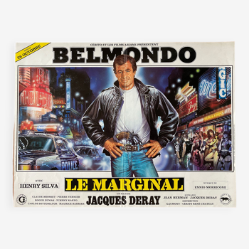 Original cinema poster "Le Marginal" Jean-Paul Belmondo 36x48cm 1983