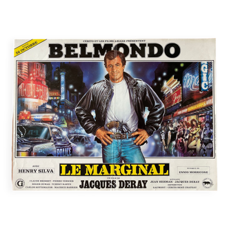 Original cinema poster "Le Marginal" Jean-Paul Belmondo 36x48cm 1983