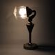 1930s Secession brass and glass desk lamp, Czechoslovakia