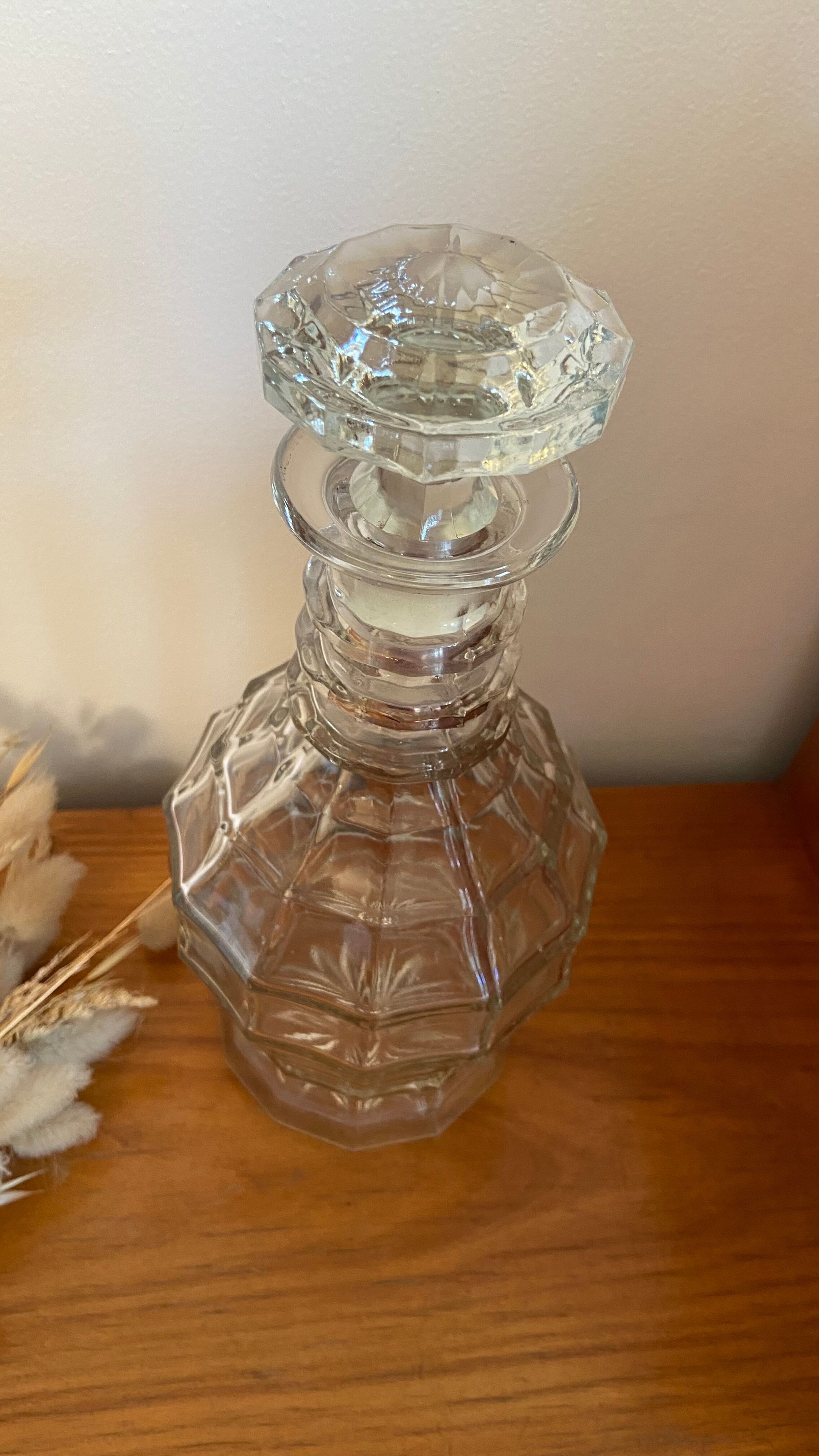 Vintage carafe in molded glass
