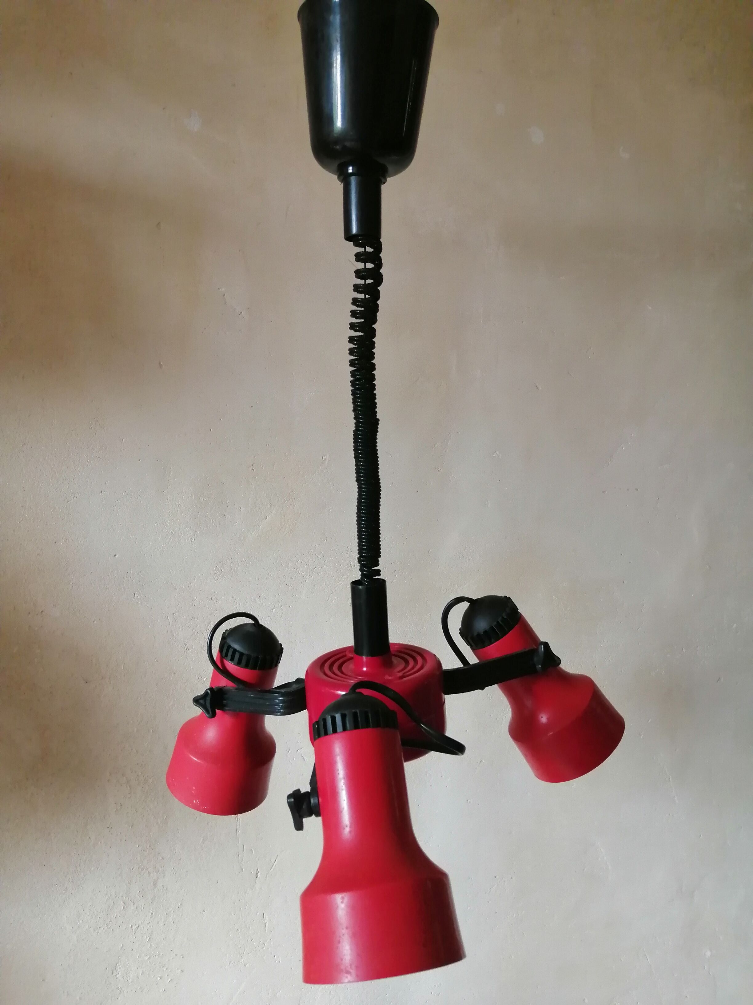 Suspension années 70 métal et plastique