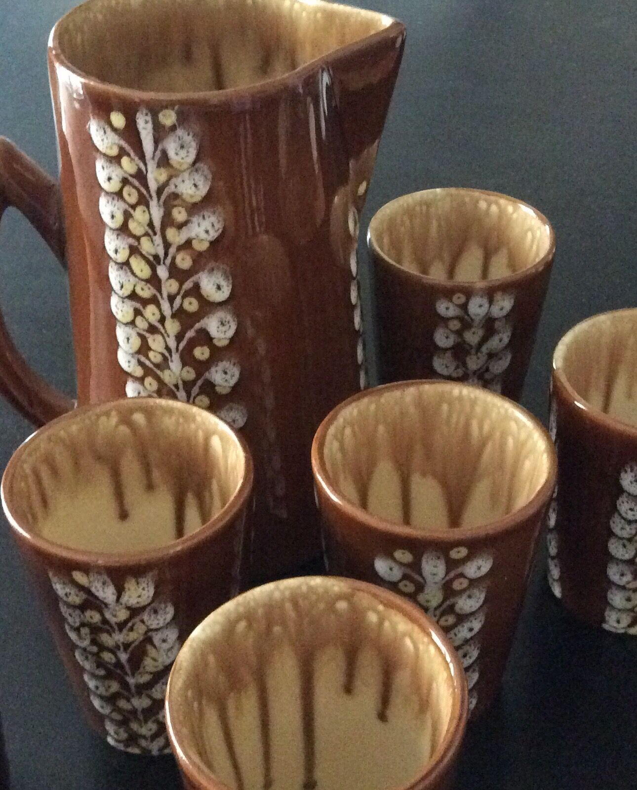 Vintage ceramic orangeade set