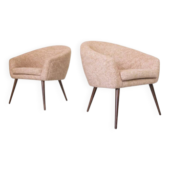 Vintage Pink Shell Armchairs “Fabian”, Lubuskie Fabryki Mebli, Poland, 1970