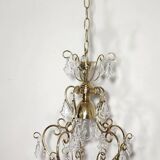 Plafonnier en cristal. Espagne, années 1950.