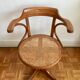 Fauteuil américain de bureau canné Baumann