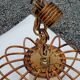 70s rattan pendant light