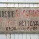 former big wooden advertising sign
